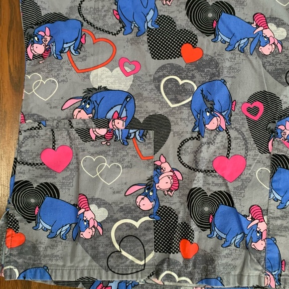 Disney Eeyore Pediatric Scrub Top Nurses Uniform Bundle Scrubs for Deal! - Picture 7 of 8